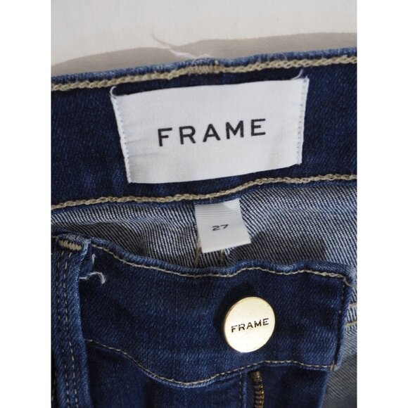 Frame Medium Wash "Le Skinny de Jeanne Crop" Skinny Blue Jeans, Size 27 - Picture 6 of 9